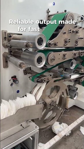 High-Speed Baby Diaper Machine in Action