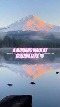 A morning walk at Trillium lake 🦢🫧🌿 #hiking #travel #nature #oregon #traveloregon #outdoors #fyp