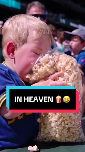 No chance you had a better day than this kid 🍿😂 #mlb #baseball #mariners #funny #kid