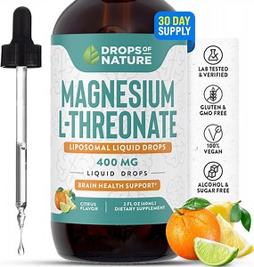 Drops of Nature Magnesium L Threonate Supplement Liposomal Liquid Drops, 2 Fl Oz - Walmart.com