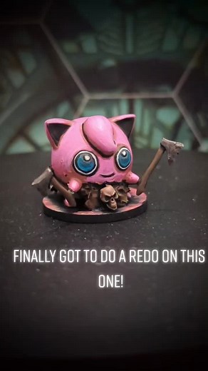 here's your jigglypuff barbarian for the evening! #pokemon #dungeonsanddragons #jigglypuff #miniaturetiktok #dnd5e