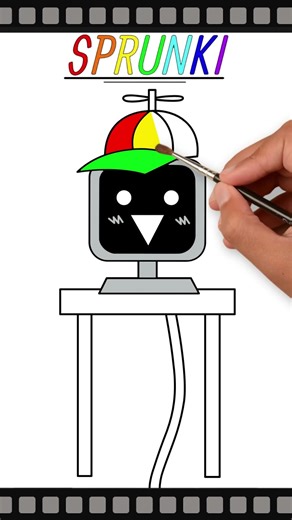 How to draw Mr.Fun Computer（ミスターファンコンピュータ）｜SPRUNKI #ぬりえ #drawing