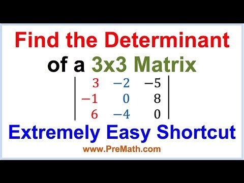 How to find the Determinant of a 3x3 Matrix - Extremely Easy Shortcut