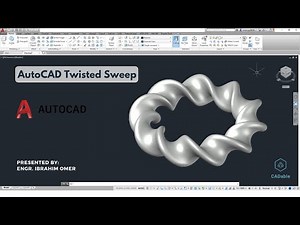 AutoCAD Twisted Sweep | Model Twisted Ring in AutoCAD | Twisted Sweep AutoCAD | CADable Tutorials