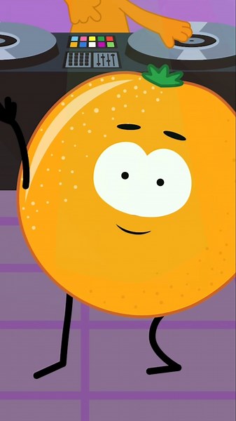 This is an orange Let’s dance with courage #cartoon #bluetruck #animation