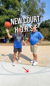 Playing Professor Pops in horse on our NEW court #basketball #horse #comedy #professorpops #jakethejuice #trickshots | Jakethejuice