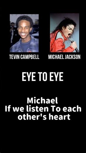 Tevin Campbell And Michael Jackson - Eye To Eye The Voice