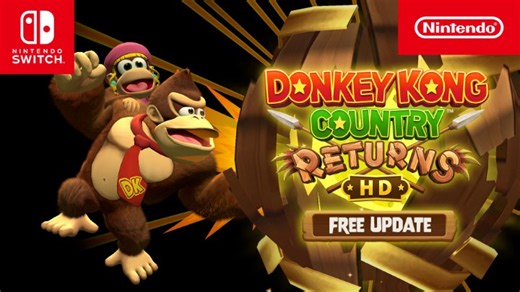 Swing into action as Dixie Kong in the free update rolling into Donkey Kong Country Returns HD! Plus, race through high-speed versions of each level in Turbo Attack, with additional enhancements for players on Nintendo Switch 2. Check it out 👇 | Nintendo