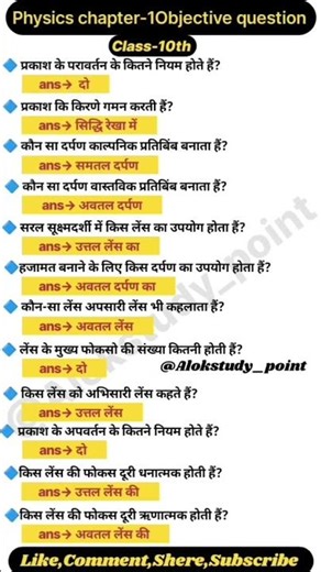 Class 10th important objective question of physics#physicskeobjective#objective_question_shortvideo.