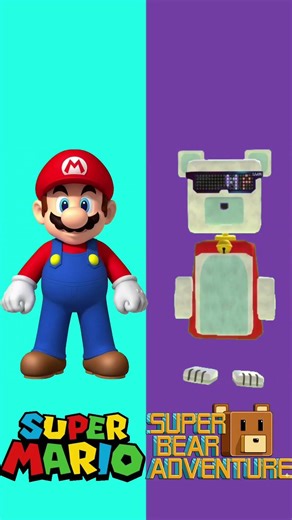 super bear adventure vs super Mario 😀 #roblox #minecraft #theothersideofmakebelieve #gaming