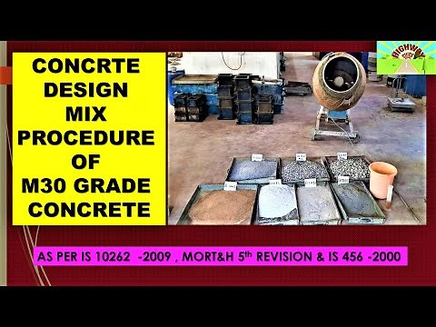 CONCRETE DESIGN MIX PROCEDURE OF M30 GRADE CONCRETE
