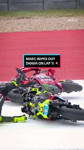 Marc Marquez Wipes Out Fabio Di Giannantonio at USGP Lap 1!