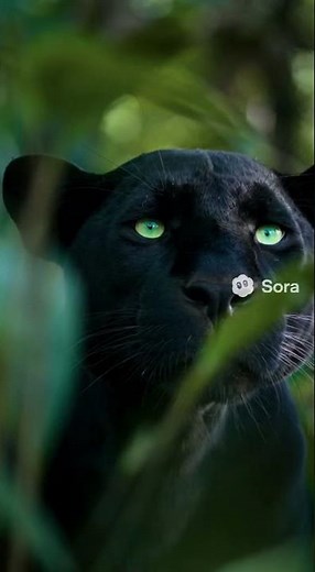 Intense Predator's Gaze: Black Panther Close-Up