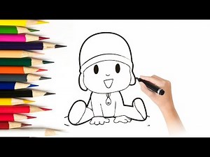 Learn to Draw Pocoyo Step by Step | Easy Cartoon Drawing for Kids l #handdrawing #kids
