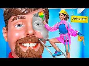 スーパーヒーローたちがミスタービーストの巨大な頭を作ったけど、ゴジラが壊しちゃった！