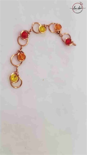 Jewelry for beginners | Simple beaded chain link bracelet | Eclipse, moon, sun #shortsvideo