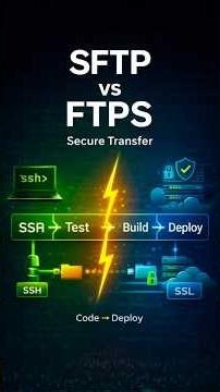 SFTP vs FTPS Explained in 60s 🚀 #sftp #ftp #devops #techexplained #shorts