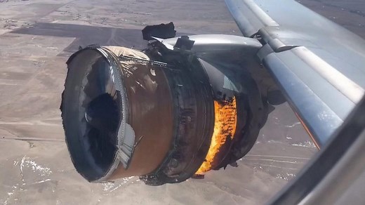 US plane engine fire: 'I just knew something was wrong'