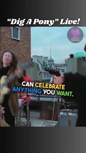 Beatles Rooftop: "Dig a Pony" Live #60smusic #lovesong #pop #lyrics #shorts #thebeatles #digapony