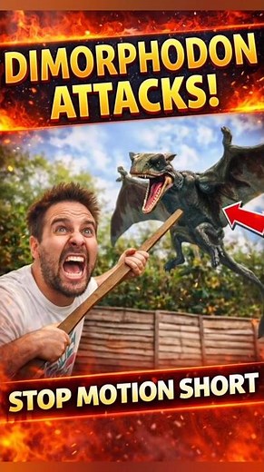Dimorphodon Attacks, Ray Harryhausen inspired Stop Motion #jurassicpark #jurassicworld