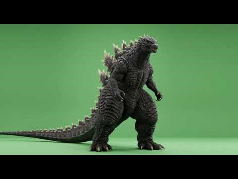 Realistic Godzilla Idle Animation on Green Screen