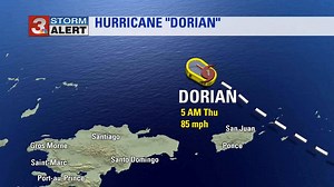 15K views · 44 reactions | 5AM animated track for Hurricane Dorian. This becomes a major storm just before possibly impacting Florida along the "Space Coast" Sunday into Monday. It will maintain hurricane strength well inland with the official track carrying it through DisneyWorld. | Local 3 News | Facebook
