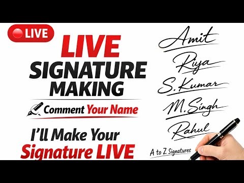 LIVE Signature Making ✍️ | Comment Your Name & Get Signature Live