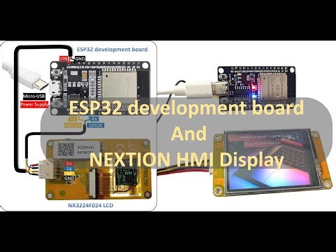 How to connect ESP32 board to Nextion display NX3224F024