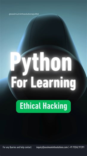 Python is a MUST skill for Ethical Hackers 🐍💻 Learn Python step-by-step with real cybersecurity commands ✅ Save this post & start practicing today 🔥 💬 Comment what topic you want next 👉 We will make a post AND tag you ✅ 📌 Follow Axximum Infosolutions for more! #Python #EthicalHacking #CyberSecurity #KaliLinux #PythonProgramming #HackingTools #CyberSecurityTraining #BugBounty #Pentesting #InfoSec #Networking #OSINT #LearnPython #ProgrammingReels #TechReels #CyberAwareness #SecurityResearch 