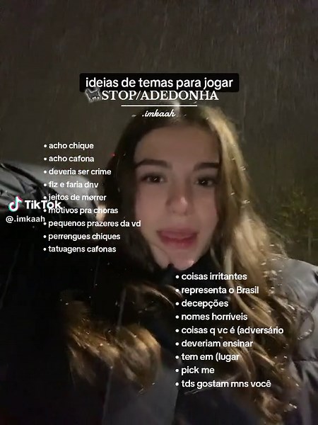 Ideias de Temas para Jogar STOP