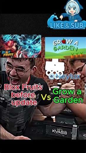 Blox Fruits vs Grow a garden ☠️ #bloxfruits #growagarden #shorts #neylux