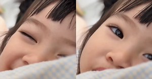 Ánh mắt của em bé ti mẹ khiến bất cứ mẹ bỉm sữa nào cũng tua đi tua lại đoạn clip 17 giây