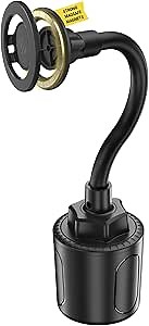 Scosche MagicMount™ SMSCUP Magnetic Cup Holder Phone Mount with Adjustable Gooseneck and Magnet Head, MagSafe Phone Holder for Car Compatible with iPhone 16 15 14 13 12 Series, Mag Safe Case & Android