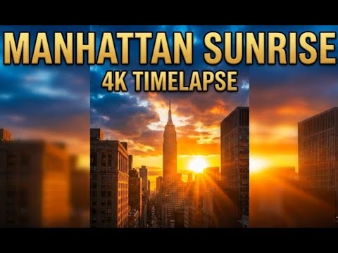 Manhattan Wakes Up: Cinematic NYC Sunrise 4K Timelapse | The City That Never Sleeps