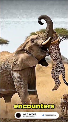 David vs Goliath | Cheetah vs Elephant 🐆🐘 #Shorts #elephant #cheetah #wildlife #nature #animals #yt