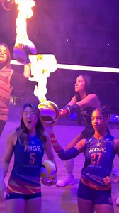 Pro volleyball players from the Grand Rapids Rise do insane photoshoot with fire! | SBJ Studios