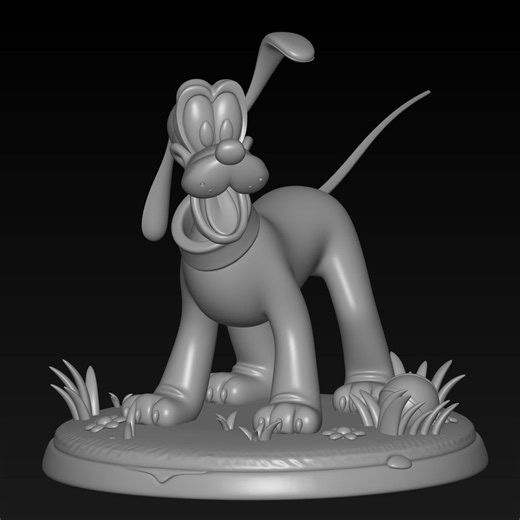 Pluto 3D STL File for 3D Printing - Disney Cartoon Dog Statue - High Detail Digital Download - Disney Fan Art - 3D Print Ready Model - Etsy