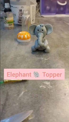 Fondant Elephant Making Tutorial 🐘 #clay #cake #foryou