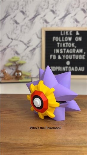 It evolves from Staryu when exposed to a Water Stone #fyp #pokemon #pokball #3dprinted #starmie