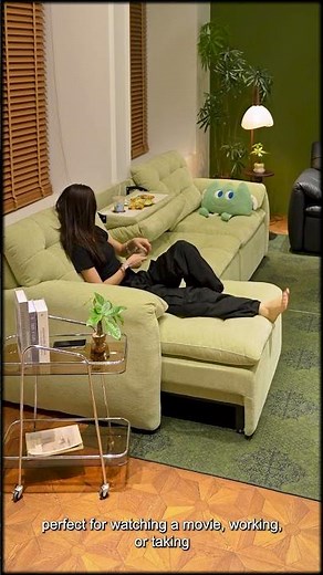 Smart Electric Sofa Bed – Lounge, Work, or Sleep in Ultimate Comfort #interiordesign #furniture