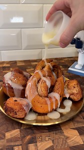 Cinnamon roll donuts 🍩 #food #satisfying #recipe | Cooking With Kyle