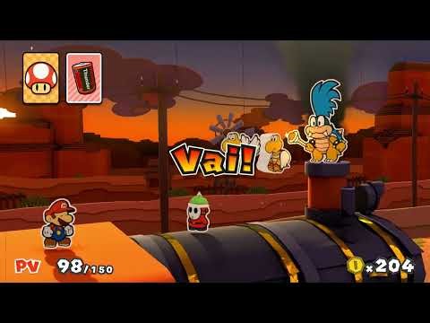 Paper mario color splash boss fight Larry Koopa