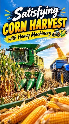 Satisfying Corn Harvest with Heavy Machinery 🚜🌽 #farming #harvesting