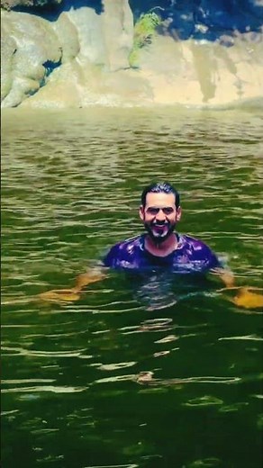 Swimming under Waterfall #nature #swimminginnature