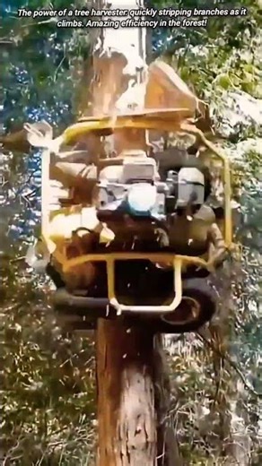 Amazing Machine Strips Tree Branches Fast