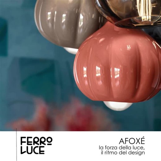 AFOXÉ di Ferroluce è energia compressa, luce che vibra come una percussione afro-brasiliana.Linee tese, volumi trattenuti, finiture lucide e brillanti: ogni pezzo trasmette forza, ritmo e vitalità.… | OVERLITE ILLUMINAZIONE