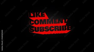 Like Comment Subscribe Animated Overlay
