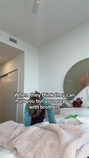 Always used the tuck and roll to get out of “wresting” #fyp #siblings #onlygirl