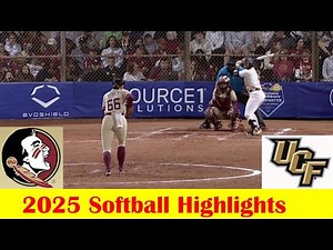UCF vs #9 Florida State Softball Game Highlights 2 16 2025