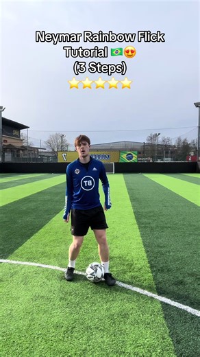Part 2 | Neymar Rainbow Flick Tutorial (3 Steps) 🇧🇷😍 #football #skills #soccer #footballtok #brazilfootball